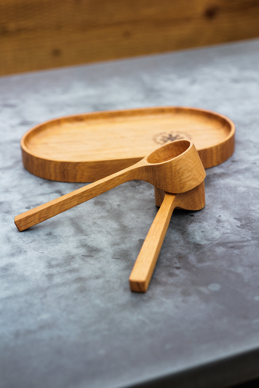 Handcrafted Oak Coffee Scoop