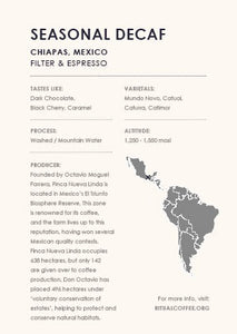 Seasonal Decaf - Mountain Water